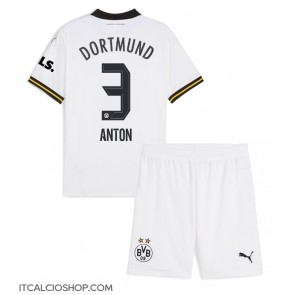 Borussia Dortmund Waldemar Anton #3 Terza Maglia Bambino 2024-25 Manica Corta (+ Pantaloni corti)